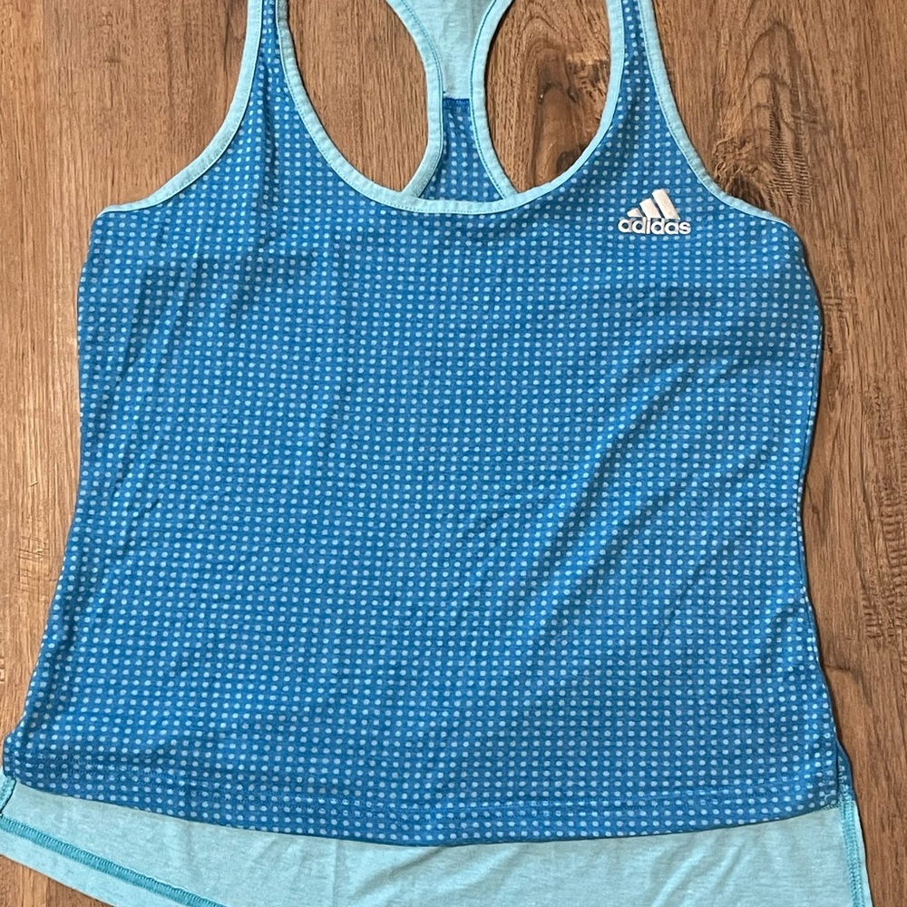 Adidas Aeroknit Blue and White Tank